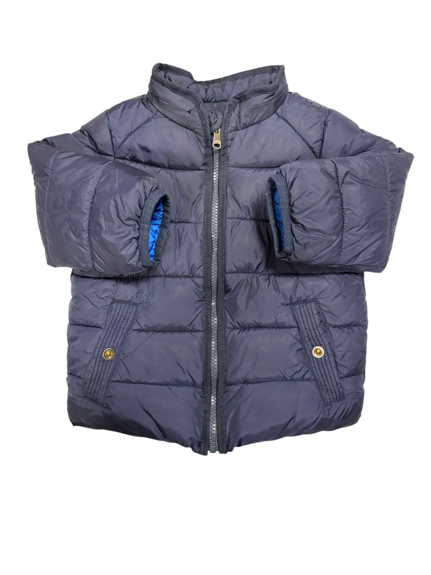 Zara Boy Navy Quilted Padded Puffer Jacket, 18-24M / 92 - second hand baby clothing